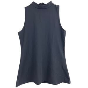 Kiragrace Julia Mock Neck Tank Top Sleeveless Back Zip Women Size Medium